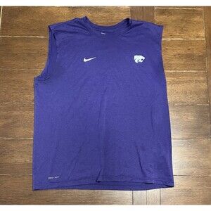 Men’s Size XL Kansas State Nike Player Issued Purple Tank Top Football
